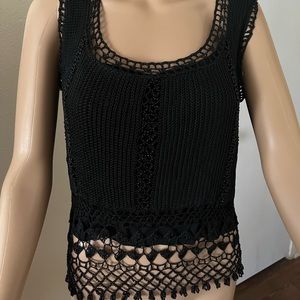 Black crochet top XL with beats in some parts